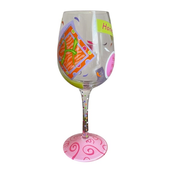 Lolita Love My Letter H Wine Glass Hand Painted - Picture 1 of 7